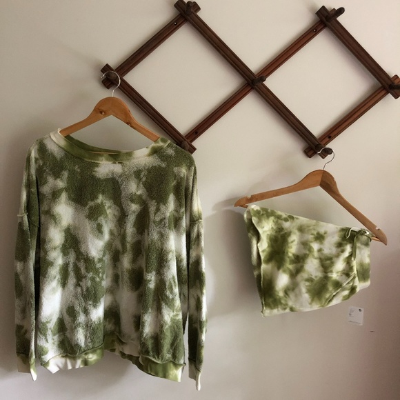 NWT Free People Kelly Washed Set Army Combo Medium - Picture 5 of 12